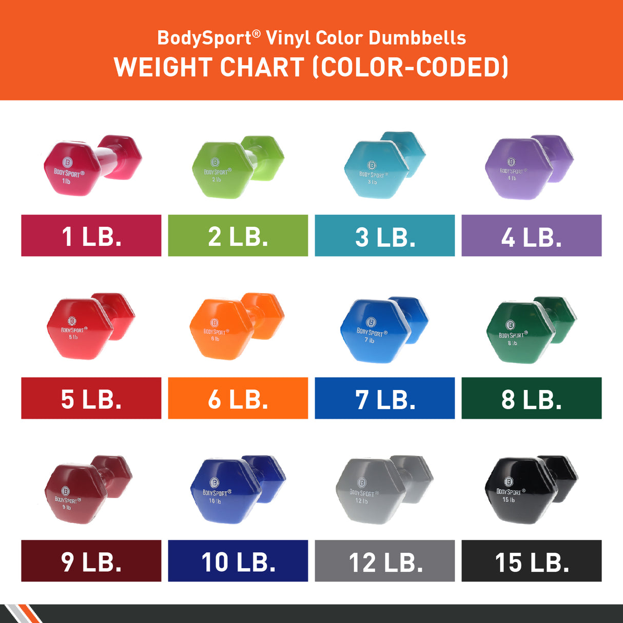 Elivate Body Sport Vinyl Dumbbells Elivate Variant(s) - LBWeight W-BDSVDB-1_62e56285-ff4d-43d2-a964-8cf57443ab24