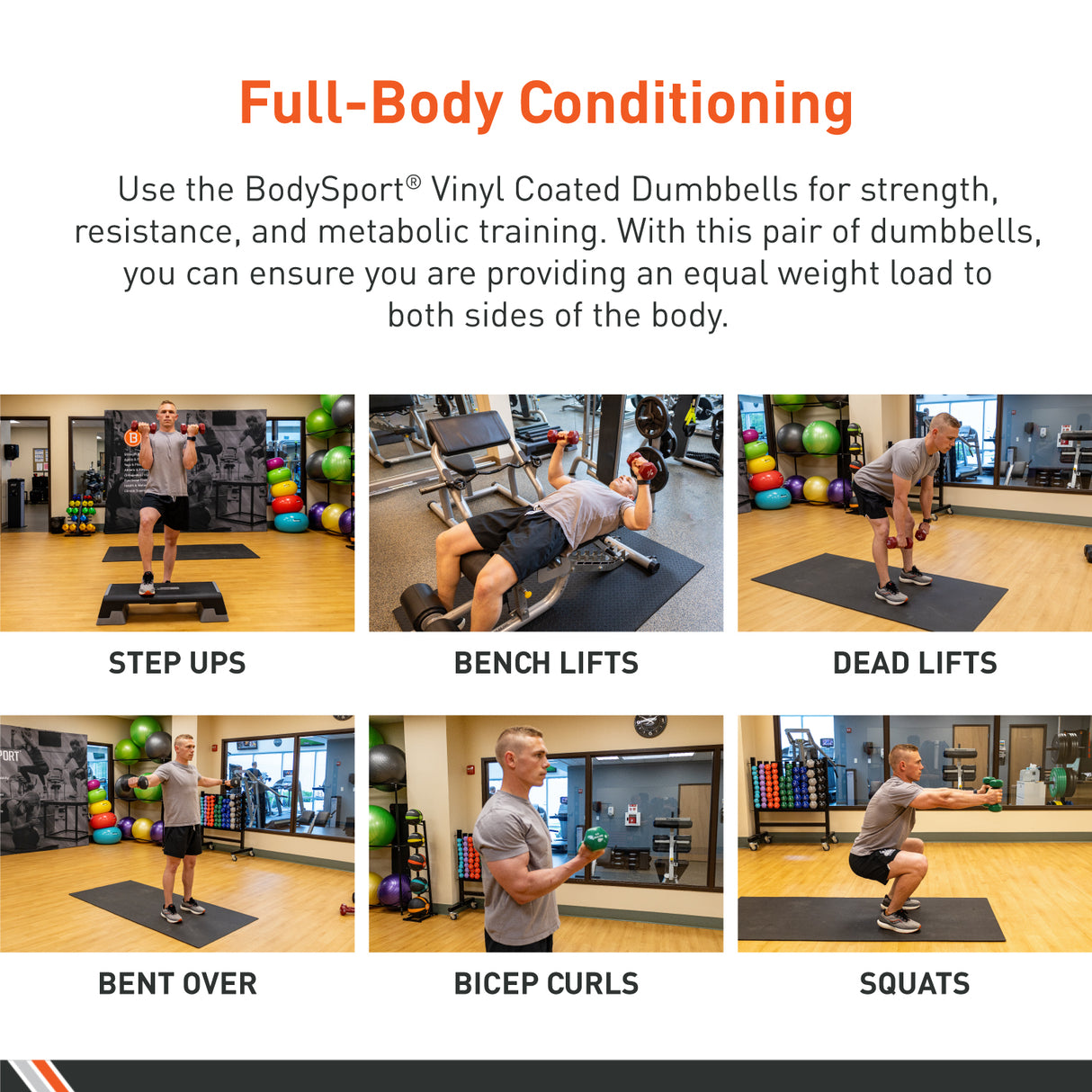 Elivate Body Sport Vinyl Dumbbells Elivate Variant(s) - LBWeight W-BDSVDB-3_fc078a25-113b-4ecd-9897-4151b79dfc54