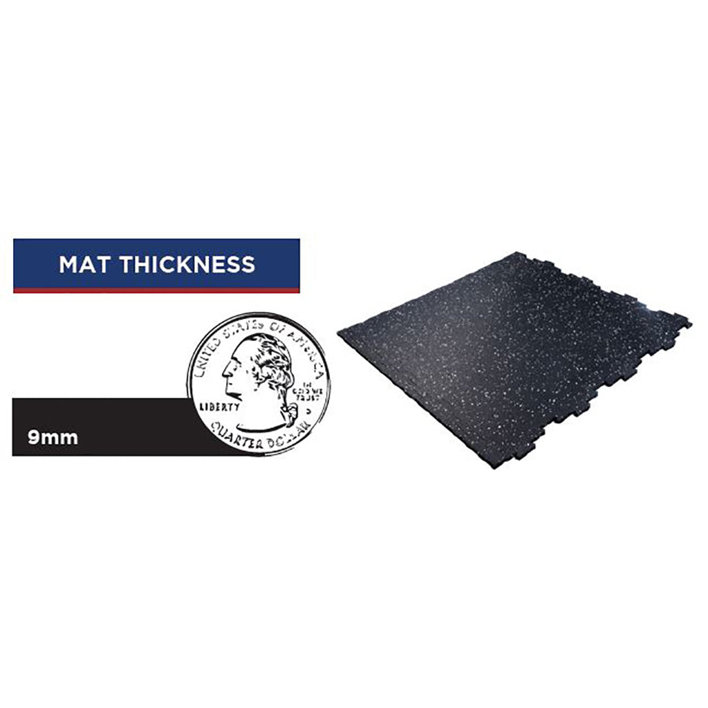 Interlocking Rubber Gym Floor Tiles Rec Surfaces Variant(s) - Size|Color mattthickness