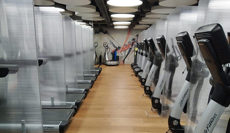 Pandemic safety Covid19 Partitions and Barriers for Fitness Centers, Schools, Business