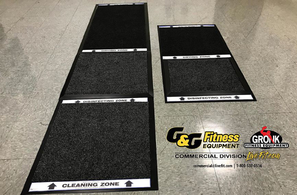 Safety sanitizer mats for schools, gyms, and fitness centers covid 19 safety