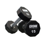 Gronk Fitness 10 sided Urethane Dumbbells (5lb-100lb) Set