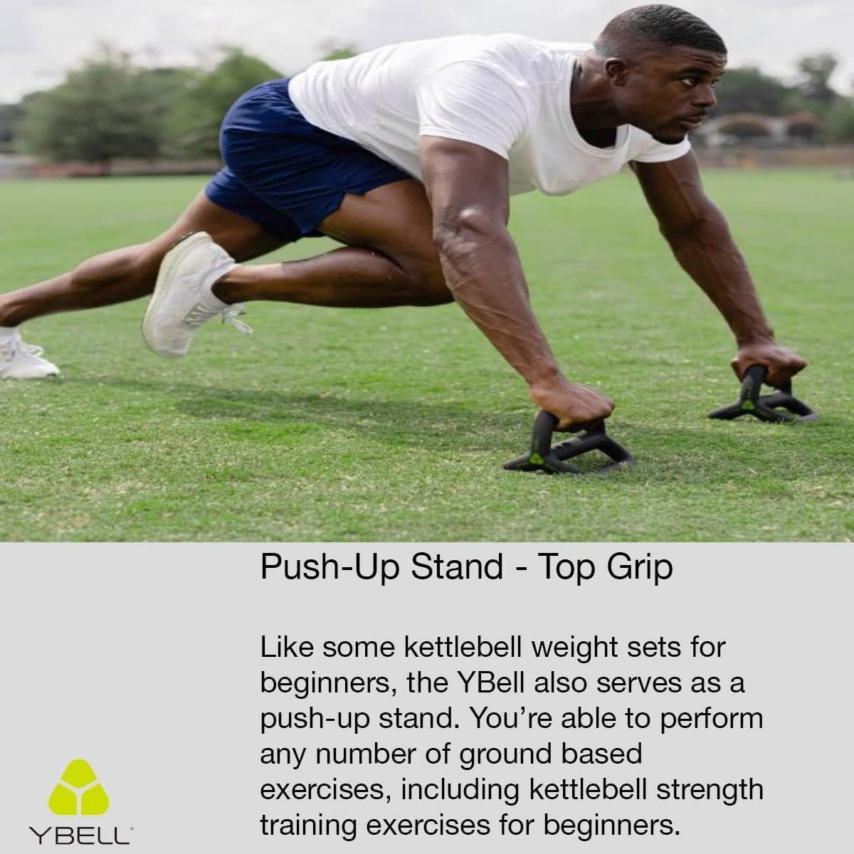 TRX YBell Arc Series 3-in-1 Kettlebell, Dumbbell and Push Up Bar Workout Equipment | 5.5 LBS