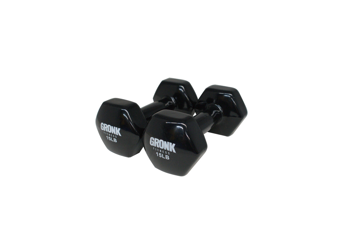 Gronk Fitness Vinyl Hex Dumbbells