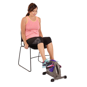 Stamina Mini Exercise Bike with Smooth pedal System, Purple