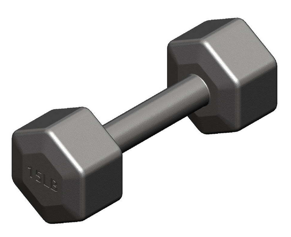 Gronk Cast Hex Dumbbell - Black
