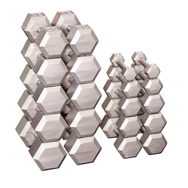 Body-Solid Iron Hex Standard Dumbbell Gray