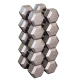 Body-Solid Iron Hex Standard Dumbbell Gray