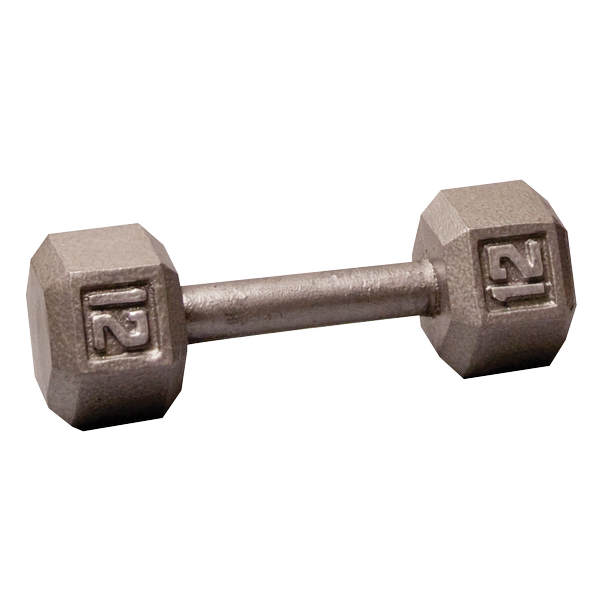 Body-Solid Iron Hex Standard Dumbbell Gray