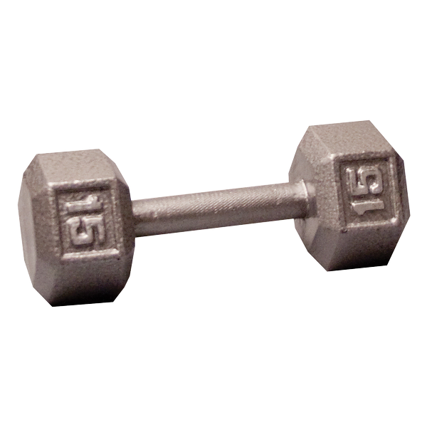 Body-Solid Iron Hex Standard Dumbbell Gray