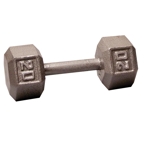 Body-Solid Iron Hex Standard Dumbbell Gray