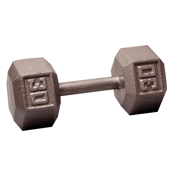 Body-Solid Iron Hex Standard Dumbbell Gray
