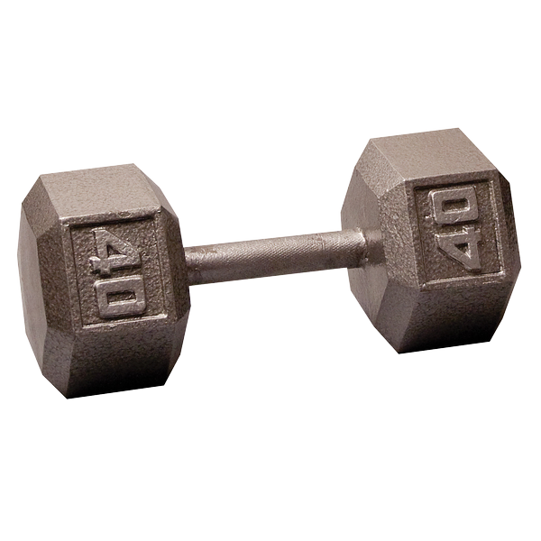 Body-Solid Iron Hex Standard Dumbbell Gray