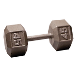 Body-Solid Iron Hex Standard Dumbbell Gray