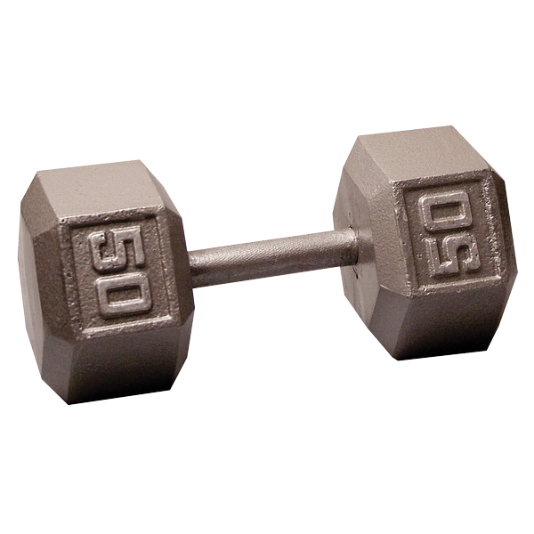 Body-Solid Iron Hex Standard Dumbbell Gray