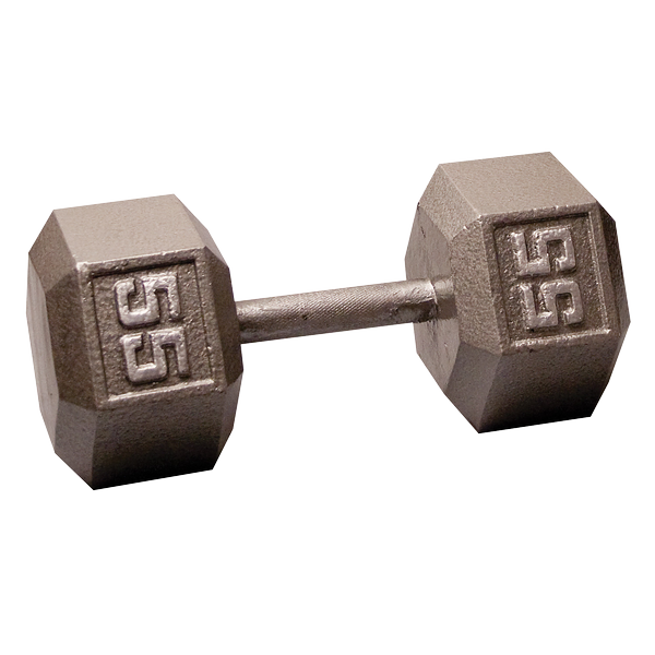Body-Solid Iron Hex Standard Dumbbell Gray
