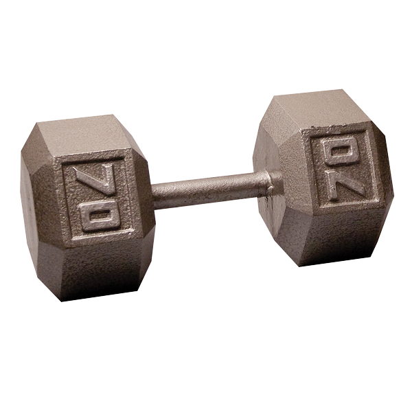Body-Solid Iron Hex Standard Dumbbell Gray