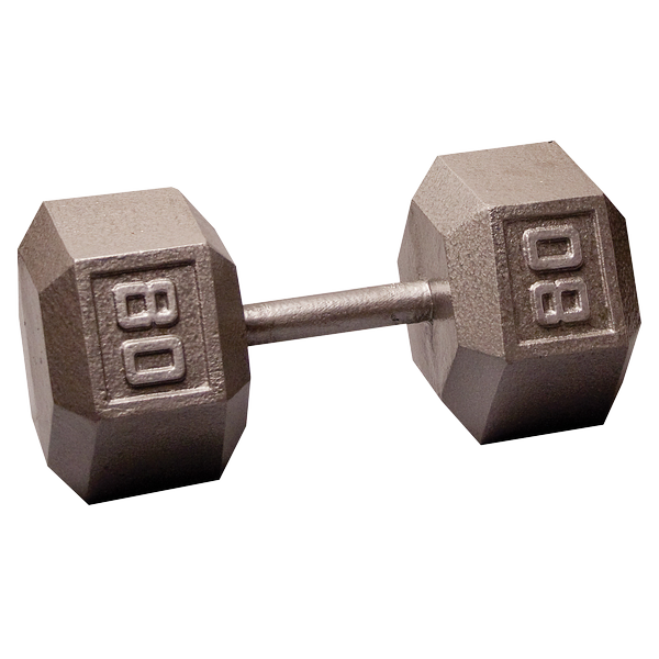 Body-Solid Iron Hex Standard Dumbbell Gray